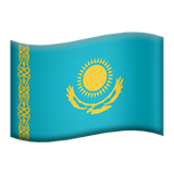 Hoe Vlag: Kazachstan emoji eruit ziet op Apple.