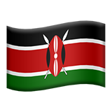 How Flag: Kenya emoji looks on Apple.