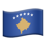 Bagaimana Bendera: Kosovo emoji terlihat di Apple.