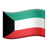 How Flag: Kuwait emoji looks on Apple.