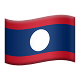 Hvordan Flagg: Laos emoji ser ut på Apple.