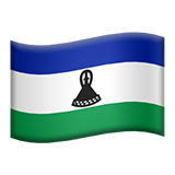 Hvordan Flagg: Lesotho emoji ser ut på Apple.