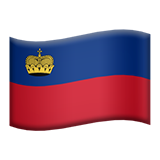 Hoe Vlag: Liechtenstein emoji eruit ziet op Apple.