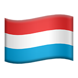 Bagaimana emoji Bendera: Luxembourg kelihatan di Apple.