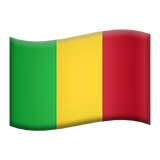 Bagaimana emoji Bendera: Mali kelihatan di Apple.