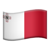 Wie Flagge: Malta Emoji auf Apple aussieht.