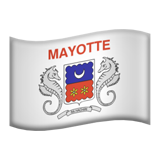 Bagaimana emoji Bendera: Mayotte kelihatan di Apple.