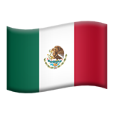 Bagaimana emoji Bendera: Mexico kelihatan di Apple.