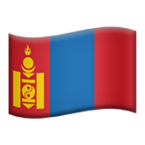 Bagaimana Bendera: Mongolia emoji terlihat di Apple.