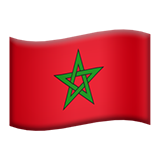 How Flag: Morocco emoji looks on Apple.