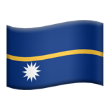 Hoe Vlag: Nauru emoji eruit ziet op Apple.