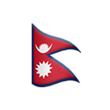 How Flag: Nepal emoji looks on Apple.