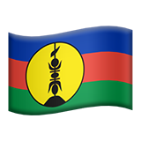 Bagaimana emoji Bendera: New Caledonia kelihatan di Apple.