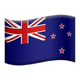 How Flag: New Zealand emoji looks on Apple.