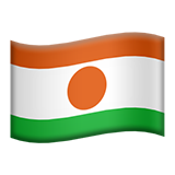 How Flag: Niger emoji looks on Apple.