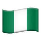 Hvordan Flagg: Nigeria emoji ser ut på Apple.