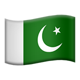 Bagaimana emoji Bendera: Pakistan kelihatan di Apple.