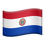 How Flag: Paraguay emoji looks on Apple.