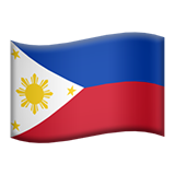 A quoi ressemblent les emoji Drapeau : Philippines sur Apple.