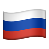 How Flag: Russia emoji looks on Apple.