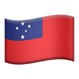 How Flag: Samoa emoji looks on Apple.