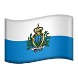 How Flag: San Marino emoji looks on Apple.