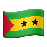 Bagaimana emoji Bendera: Sao Tome dan Principe kelihatan di Apple.