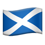 Bagaimana emoji Bendera: Scotland kelihatan di Apple.