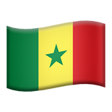 Bagaimana emoji Bendera: Senegal kelihatan di Apple.