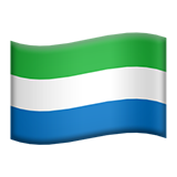 Bagaimana emoji Bendera: Sierra Leone kelihatan di Apple.