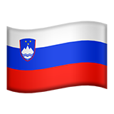 Cómo se ve el emoji Bandera: Eslovenia en Apple.