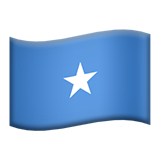 Bagaimana emoji Bendera: Somalia kelihatan di Apple.