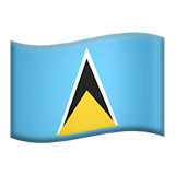 Bagaimana emoji Bendera: Saint Lucia kelihatan di Apple.