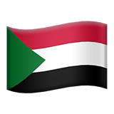 How Flag: Sudan emoji looks on Apple.