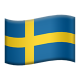 How Flag: Sweden emoji looks on Apple.