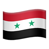 How Flag: Syria emoji looks on Apple.