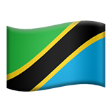 Cómo se ve el emoji Bandera: Tanzania en Apple.