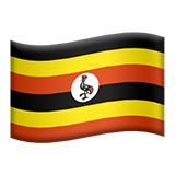 Hur Flagga: Uganda emoji ser ut på Apple.