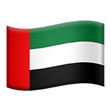 Hvordan Flag: De Forenede Arabiske Emirater emoji ser ud på Apple.