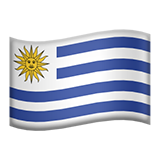 Hvordan Flag: Uruguay emoji ser ud på Apple.