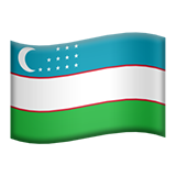 How Flag: Uzbekistan emoji looks on Apple.