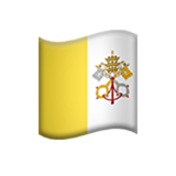 Bagaimana emoji Bendera: Kota Vatican kelihatan di Apple.