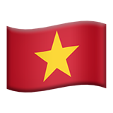 Bagaimana emoji Bendera: Vietnam kelihatan di Apple.