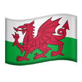 Hoe Vlag: Wales emoji eruit ziet op Apple.