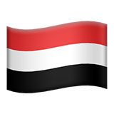 How Flag: Yemen emoji looks on Apple.