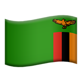 How Flag: Zambia emoji looks on Apple.