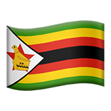 Bagaimana Bendera: Zimbabwe emoji terlihat di Apple.