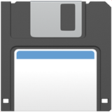 How Floppy Disk emoji looks on Apple.