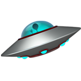 How Flying Saucer emoji looks on Apple.