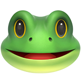 Bagaimana Katak emoji terlihat di Apple.